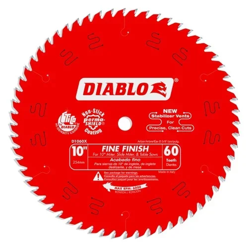 10 in. x 60 Tooth Fine Finish Saw Blade
