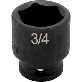 3/4″ x 3/8″ Dr SAE Cr-Mo Impact Socket Shallow