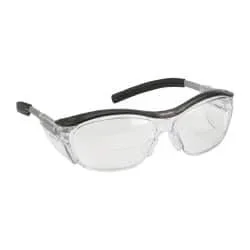 3M +2.5, Clear Lenses, Anti-Fog, Framed Dual Lens Magnifying Safety Glasses UV Protection, Adjustable Temples, Gray Plastic Frame, ANSI Z87.1-2010 7000052799 – 07835937