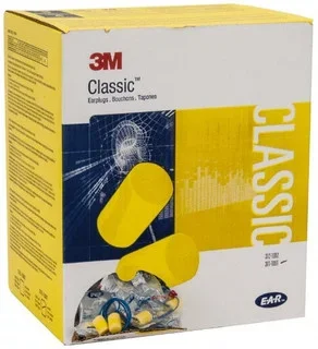 3M 500 Qty 1 Pack Disposable, Corded, 29 dB, Barrel Earplugs Yellow, 500 Pairs 7000052726 – 07418114