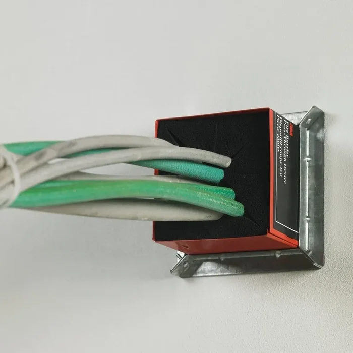 3M PT4SD Metal Fire Barrier Pass-Through Device 10-Inch x 4-Inch x 4-Inch Red Money Back Guarantee