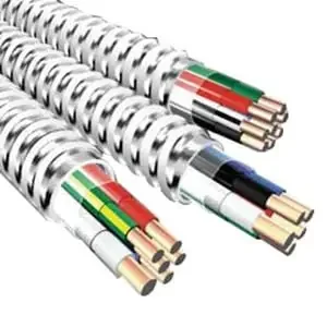 Authentic AFC Cable Systems 2910-60-00 Copper Conductor Steel Armored Oversize Neutral Design Traditional MC Armored Cable With Grounding 12/3-10/1-12/1 1000