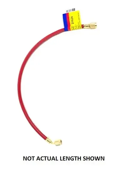 Bargain Yellow Jacket HAV-600 Plus II 1/4 in. Red Charging Hose 50 ft. with Double Barrier Protection and HAV Standard Fitting – 21750