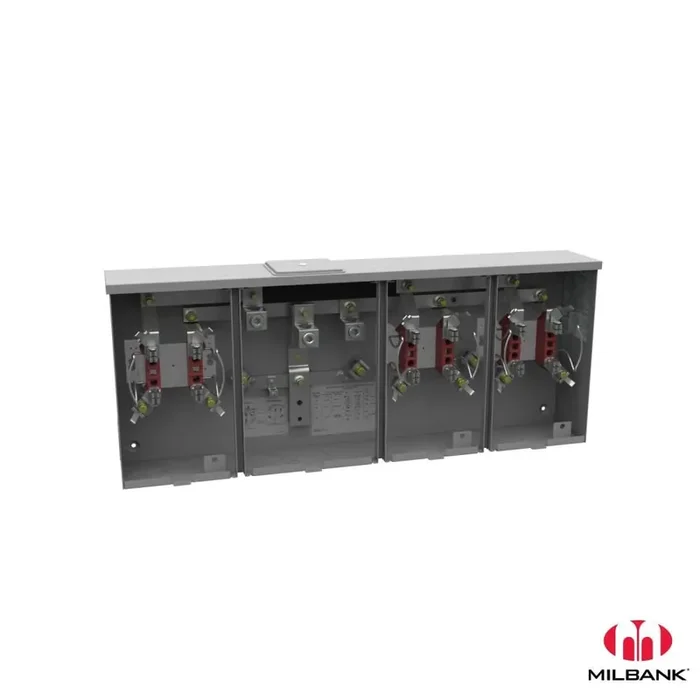 Big Sale Milbank U1253-X-KK-K3-BLG 1-Phase Ringless Meter Socket With Horn Bypass 4 Jaw 3-Position 200-Amp