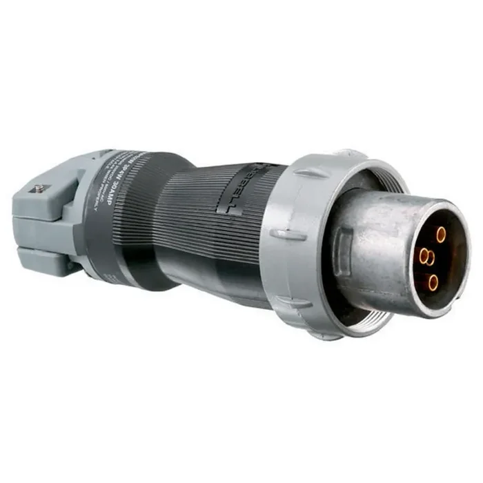 Bulk Order Hubbell-Wiring HBL430PS1W 4-Wire 3-Pole Non-NEMA Heavy-Duty Polarized Industrial Grade Watertight Pin And Sleeve Male Plug 600-Volt AC 250-Volt DC