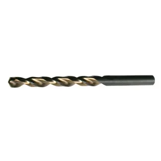 Cle-Line 13/64″ 135° High Speed Steel Jobber Drill Oxide/Gold Finish, Right Hand Cut, Parabolic Flute, Straight Shank, 3-5/8″ OAL, Split Point C18439 – 76301175