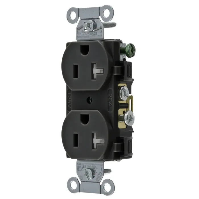 Direct From Manufacturer DUPLEX RECEPTACLE HUBW CR20BLKTR 20A 125V DPLX RCPT