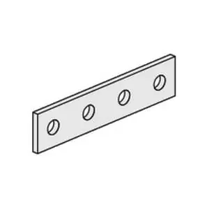 Gregory G205 Electrogalvanized Carbon Steel 4-Hole Splice Plate 7-1/4-Inch x 1-5/8-Inch G-Strut® Exclusive