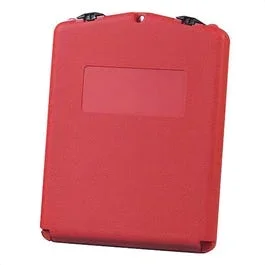 Justrite® S23304 Medium Document Storage Box, 2-1/8 in Exterior, 1 in Interior D x 12.3 in Interior, 14-1/2 in Exterior H, Polyethylene, Red