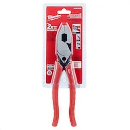 Milwaukee® 48-22-6100 High Leverage Lineman’s Plier, 1-39/64 in L x 1-45/64 in W x 37/64 in Thick Iron Carbide Jaw, 9 in OAL