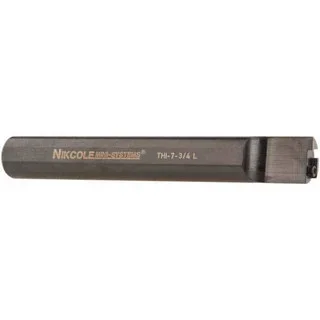Nikcole Mini-Systems 1″ Max Depth, Internal Left Hand Indexable Grooving/Cutoff Toolholder 5-1/2″ OAL, 3/4″ Shank Width, THI Toolholder THI-3/4 LH – 78638590