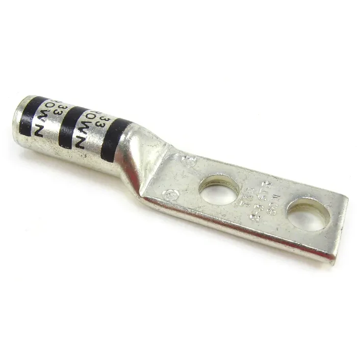No Minimum Order Thomas & Betts 54810BE Electro Tin Plated High Conductivity Wrought Copper 2-Hole Blind End Compression Lug 3-2-AWG 3/8-Inch Color-Keyed