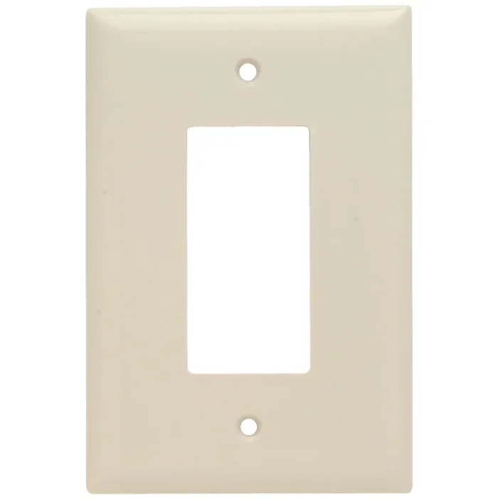 Pass & Seymour SPO26-LA Thermoset Plastic Screw Mount 1-Gang Decorator Jumbo Size Wallplate 1-Decorator Light Almond Wholesale