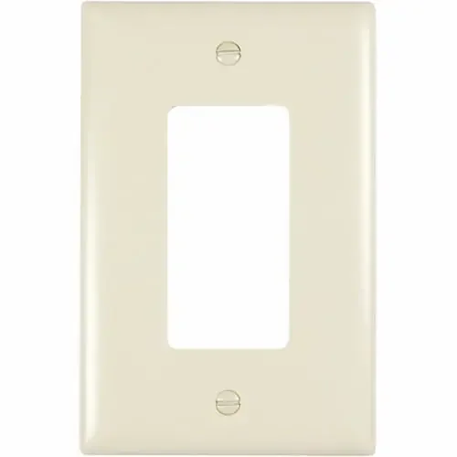 Pass & Seymour TPJ26-LA Nylon Screw Mount Jumbo Size Unbreakable 1-Gang Wallplate 1-Decorator Light Almond TradeMaster Weekend Sale