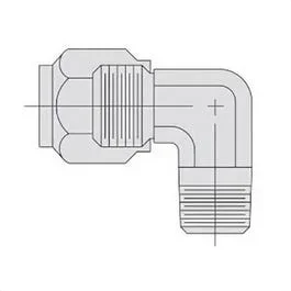 Power Team® 9693 Elbow, 3/8 in Nominal, Tube x Male NPTF End Style, Steel, 90°