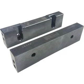 SnapJaws 8″ Wide x 2″ High x 1″ Thick, Flat/No Step Vise Jaw Soft, Steel, Fixed Jaw, Compatible with 8″ Vises 8MSJ-200 – 03722550