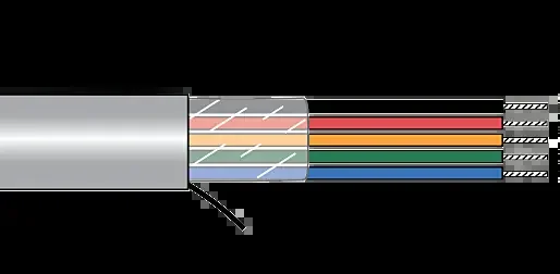 Special Offer Alpha EcoCable® Unshielded Multiconductor Cable – 26 AWG 8 Conductor – Slate – 600V – 1000 ft -1,000 FT