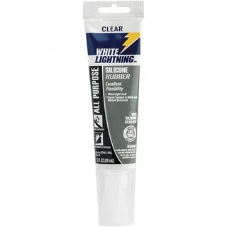 White Lightning 3 oz Cartridge Clear RTV Silicone Joint Sealant -80 to 400°F Operating Temp, 30 min Tack Free Dry Time, 24 hr Full Cure Time W11121005 – 62513775