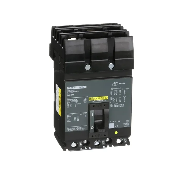 Wholesale FA34015 – Square D – 15 Amp Molded Case Circuit Breaker – I-Line Plug-In – 15 Amp – 3 Pole – 480 Volt