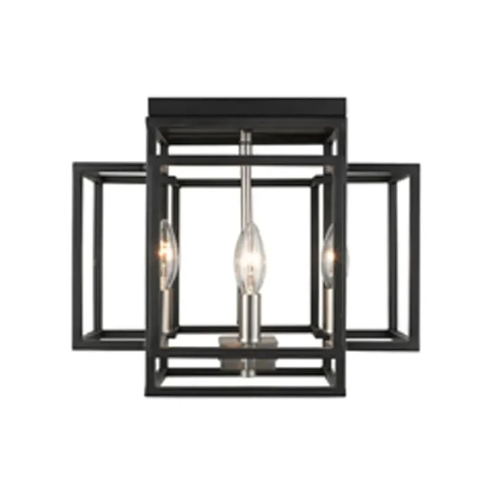 Wholesale Z-Lite 454F-BK-BN 4-Light Ceiling Light 120-Volt 60-Watt Black/Brushed Nickel Titania
