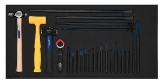 Williams Industrial Tools 26 pc Hammer, Chisel & Punch Set in 3/3 Foam Drawer Inset – JHWFHPCRS-26