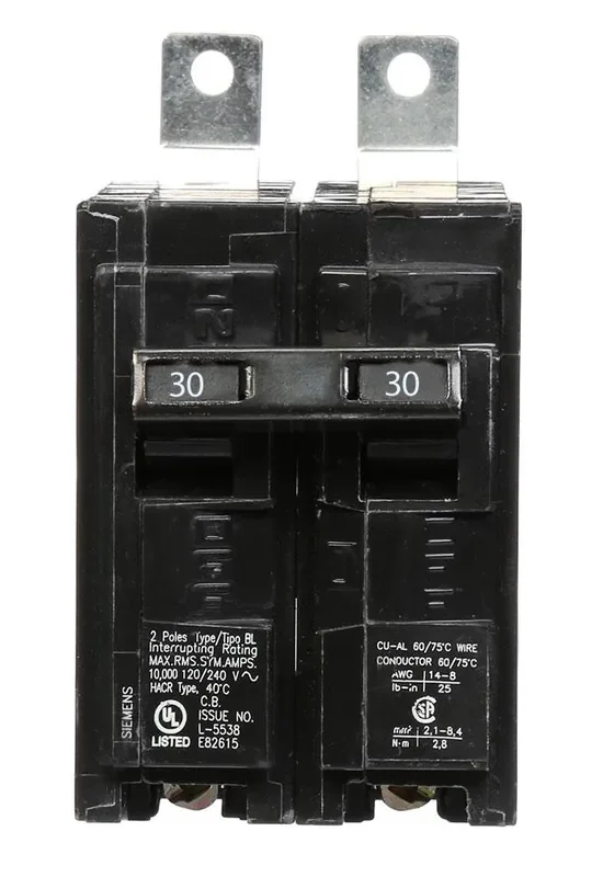 Worldwide Shipping B230 – Siemens – 30 Amp Circuit Breaker – Bolt-On – 30 Amp – 2 Pole – 240 Volt