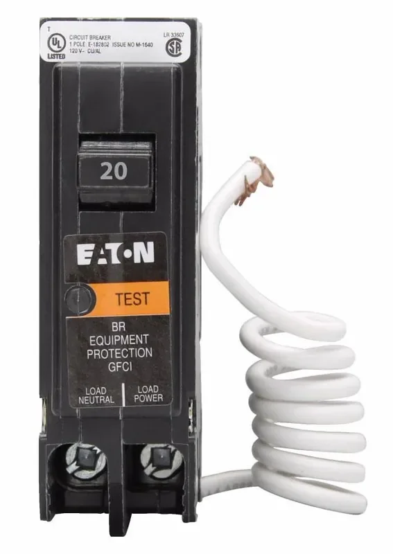 Worldwide Shipping BRN120EP – Eaton – 30mA GFEP Breaker – Plug-In – 20 Amp – 1 Pole – 120 Volt