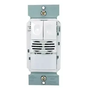 Worldwide Shipping Wattstopper DSW-302-I Dual Technology (PIR High/Low Ultrasonic Fully Variable) Occupancy Sensor 35-ft x 30-ft (PIR) 120/277-Volt AC Ivory