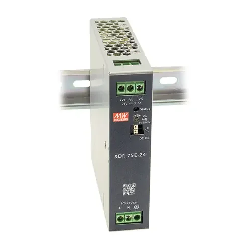 XDR-75E-48 – 48Vdc 1.6A/Ultra Slim Industrial DIN Rail Power Supply/48 Volts 1.6 Amps Certified