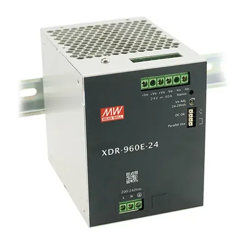 XDR-960E-24 – 24Vdc 40A/Ultra Slim Industrial DIN Rail Power Supply/24 Volts 40 Amps Seasonal Sale