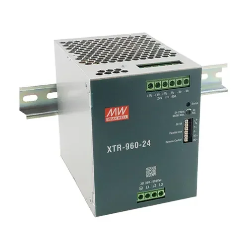 XTR-960-24 – 24V 40A DIN Rail Power Supply/Three Phase AC Input/24 Volts 40 Amps Free Shipping