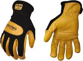 Youngstown Glove Size XL, Leather or Synthetic Leather, Arc Flash & Flame Resistant Gloves Kevlar Lined, 12 cal/Sq cm Max Arc Protection, HRC 2, ANSI Cut Level 3, NFPA70E & ASTM F2302 12-3270-80-XL – 51639813